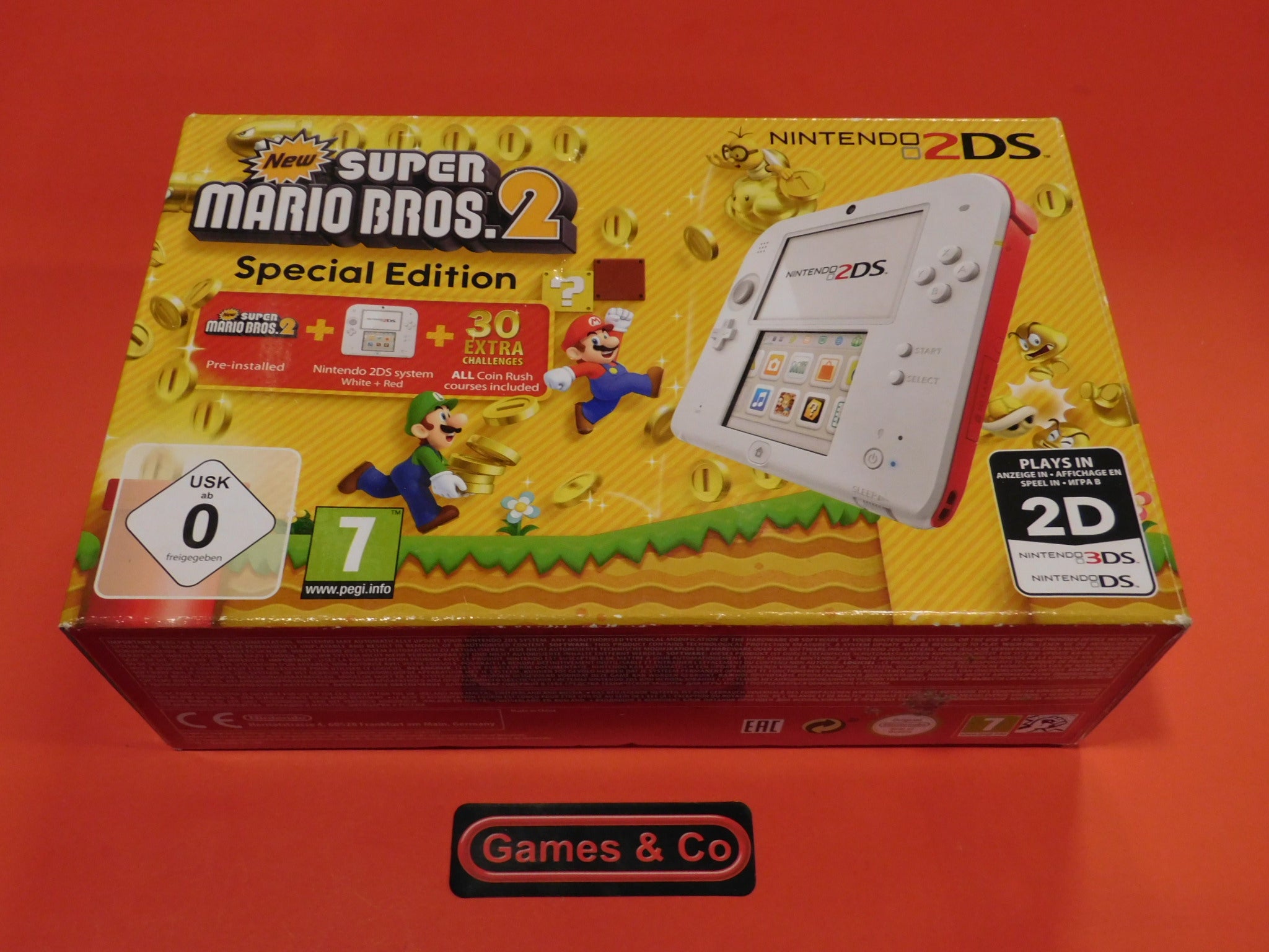 NINTENDO 2DS CONSOLE NEW SUPER MARIO BROS 2  BUNDEL