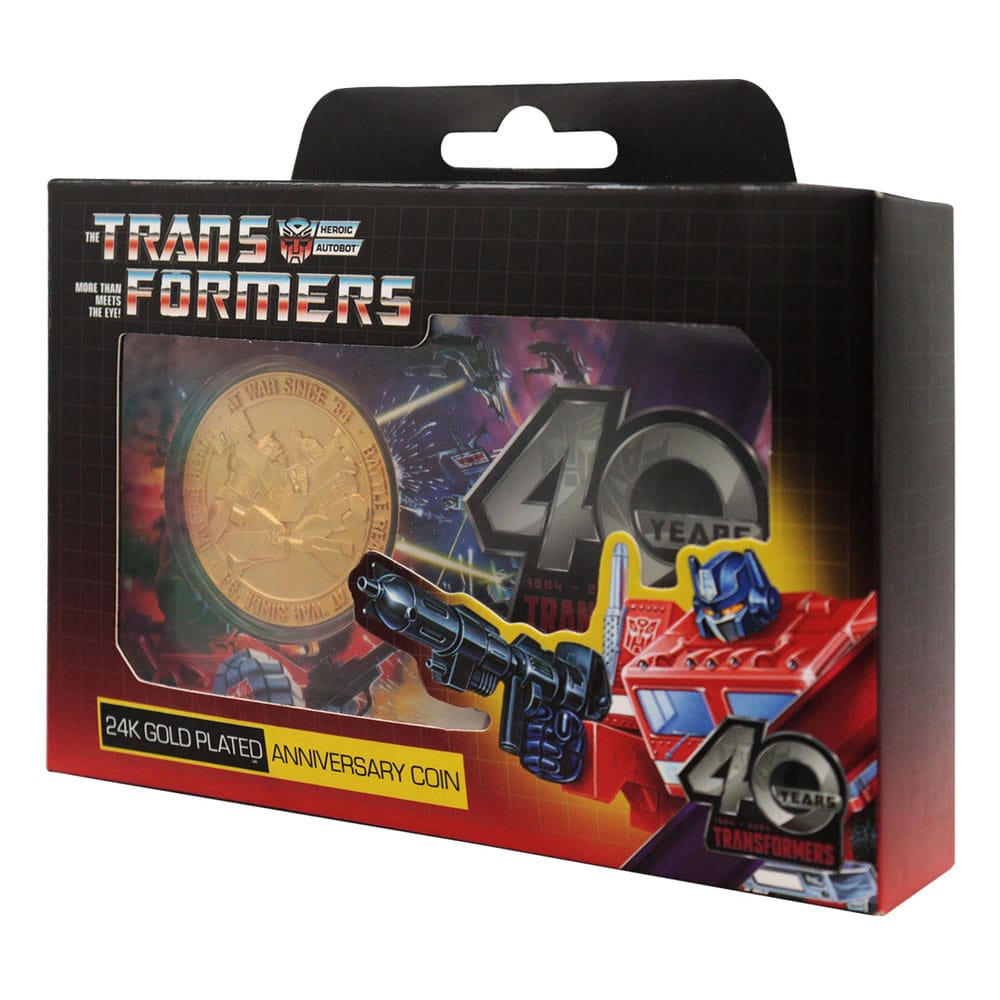 Transformers Collectable Coin 40th Anniversary 24k Gold Plated Edition 4 cm